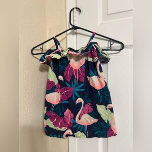 Gymboree Tropical Print Girls top with Ruffle Straps